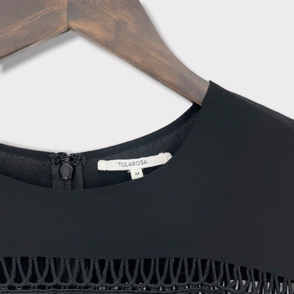Tularosa Asher Black Embroidered Lace‎ Mini Dress Size Medium - Picture 5 of 9